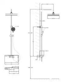 Душевая система  Vincea Inspire VSFS-3I12TW VSFS-3I12TW  с термостатом, белый матовый