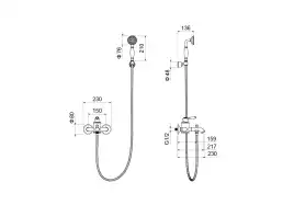 Смеситель для ванны Aquatek Классик AQ1549MB, однорычажный, с коротким изливом, Черный матовый