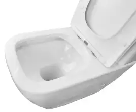 Унитаз напольный Azario LEVANTO AZ-1228A безободковый, с бачком и сидением микролифт, Белый глянцевый