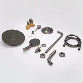 Встраиваемая душевая система AVS SLIMMER 811-141-GM с изливом, оружейная сталь