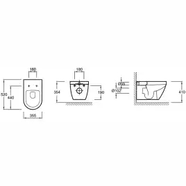 Комплект унитаза с инсталляцией Jacob Delafon Rodin+ E21749RU-00 с сиденьем Микролифт и клавишей смыва Хром