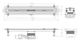 Душевой лоток Allen Brau Liberty 9.50000.SS 650 мм с решеткой Нержавеющая сталь