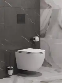 Унитаз подвесной BelBagno COMPATTO BB003CH-TOR/SC безободковый с сиденьем и смывом TORNADO