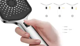 Душевая система  Vincea  VSFW-433TI4RGM VSFW-433TI4RGM  с термостатом, встраиваемая, вороненная сталь