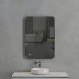 Зеркало с подсветкой AVS VI 70x100 см, антипар, оружейная сталь