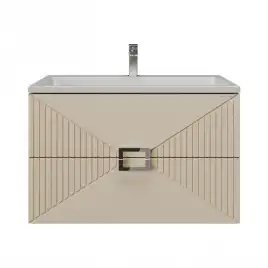 Тумба под раковину Grossman Луксор 100 подвесная, бежевый матовый (1010057)