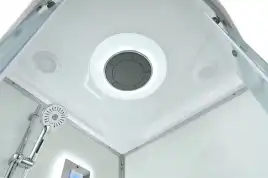 Душевая кабина AvaCan D5090LED 90x90 см, высокий поддон, с крышей