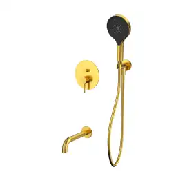 Душевая система для ванны WHITECROSS Y brushed gold YSET06TOPGLB, скрытого монтажа, Золото брашированное