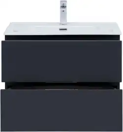Тумба под раковину Aquanet Алвита New 70 2 ящика, антрацит 303908