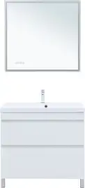 Тумба под раковину Aquanet Нота New 90 белый глянец, 344147