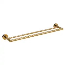 Полотенцедержатель Bemeta Brilo 600 мм, двойной Золото глянцевое  161204052