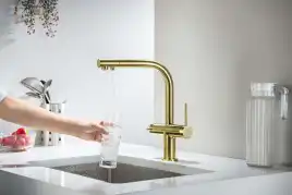 Смеситель для кухни Aquatek Европа AQ1385BG, Золото матовое