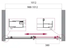 Душевая дверь BelBagno UNO-195 100 см, UNO-195-BF-1-100-C-Cr, профиль Хром, стекло Прозрачное