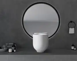 Раковина накладная ABBER STEIN 40х40х45 AS2618, круглая, белая матовая