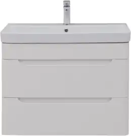 Тумба под раковину Aquanet София 80 белый глянец (2 ящика) 274002