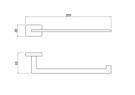 Держатель полотенец Aquatek Либра AQ4319CR, Хром