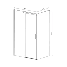 Душевой уголок Vincea Dice 160х100 VSR-4D1016CLB, профиль черный, стекло Прозрачное