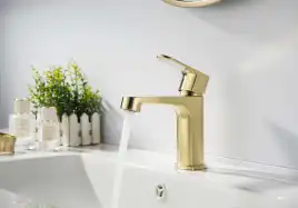 Смеситель для раковины Aquatek Оберон AQ1210BG, Золото матовое