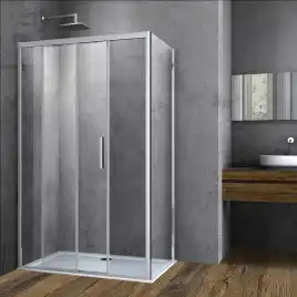 Душевой уголок Vincea Soft 140х90 VSR-3SO9014CL, профиль хром, стекло Прозрачное