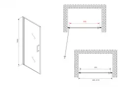 Душевая дверь Abber Sonnenstrand 100 см, AG04100M, профиль Хром, стекло Матовое