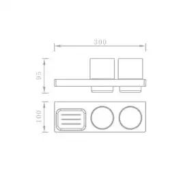 Стакан подвесной AVS AVS-S8301708 с мыльницей 2 шт.