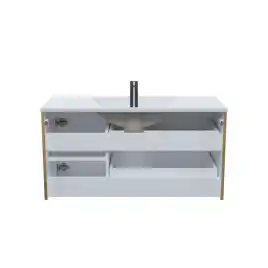 Тумба с раковиной IDDIS Bild 100, подвесная, Дуб светлый, BIL10V0i95K