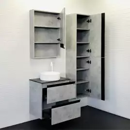 Тумба с умывальником Comforty Эдинбург 60-2 Бетон светлый, 00-00005701