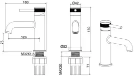 Смеситель для раковины Allen Brau Priority 5.31001-BN, однорычажный, цвет Никель брашированный
