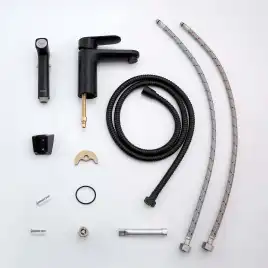 Смеситель для раковины Aquatek Ника AQ1812MB, Черный матовый