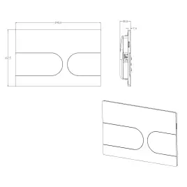Кнопка смыва AZARIO NEW-TS AZ-SS-001-GG, Серый матовый