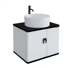 Тумба под раковину Grossman Норма 60 подвесная, белая глянцевая (106016)