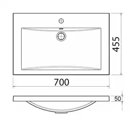 Тумба с раковиной Azario KANTRI 70/2Н CS00097252, напольная с раковиной Фостер 70, белая