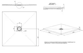 Душевой поддон Allen Brau Priority 100x100 8.31005-PWM из искусственного камня папирус