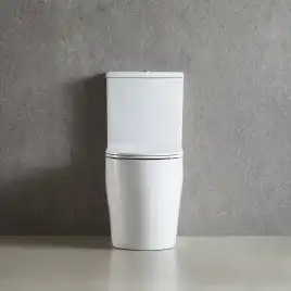 Унитаз напольный Azario LUMA TORNADO FLUSHING AZ-1253ST безободковый, смыв Торнадо, с бачком и сидением микролифт, Белый глянцевый