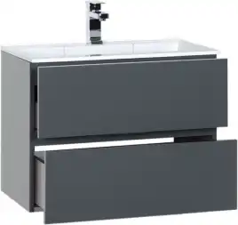 Тумба под раковину Aquanet Алвита 70 серый антрацит 183992