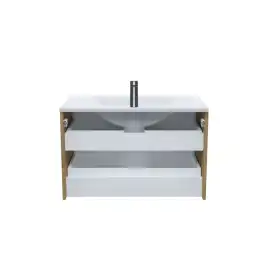 Тумба с раковиной IDDIS Bild 80, подвесная, Дуб светлый, BIL80V0i95K
