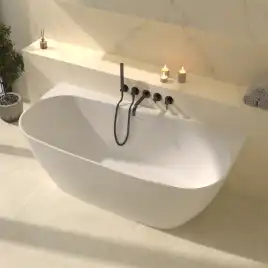 Ванна из искусственного камня WHITECROSS 170x80 Make, белая матовая 0219.170080.200