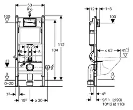 Инсталляция для унитаза Geberit Duofix Basic Delta UP100 111.153.00.1