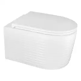 Унитаз подвесной Azario LUZIO AZ-098-UQ подвесной, безободковый, со смывом 