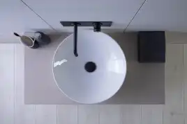 Раковина накладная Aquanet SMART-1 42х42х12,5 круглая, Белая глянцевая