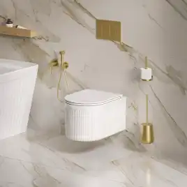 Подвесной унитаз Grossman GR-4408SQ безободковый, смыв торнадо, Белый глянцевый