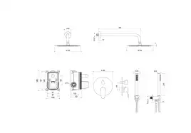 Душевая система Aquatek БЕТТА AQ1172CR для душа встраиваемая, Хром