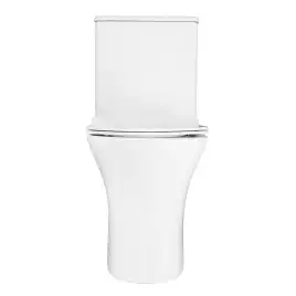 Унитаз напольный Azario FRENTO AZ-2311 безободковый, с бачком и сидением микролифт, Белый глянцевый