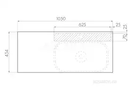 Тумба под раковину Aquaton Терра 105 1A246901TEKA0 подвесная правая, цвет дуб кантри / антрацит