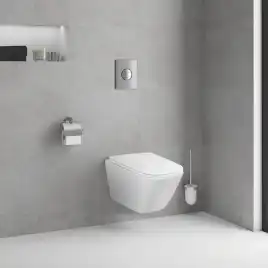 Подвесной унитаз Azario Pro PRO-002 безободковый, с сиденьем микролифт, Белый глянцевый