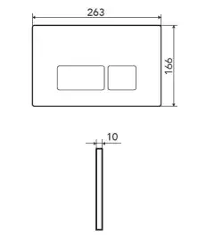 Кнопка смыва Logan Space двойная, White (297681)