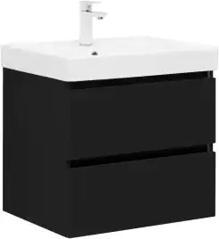 Тумба под раковину Aquanet Вега 2.0 60 черный, подвесная, 337953
