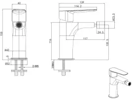 Смеситель для биде Allen Brau Eclipse 2.0 5.E1A10-31 черный матовый