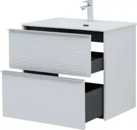 Тумба под раковину Aquanet Вита 70 белый матовый, подвесная, 330476
