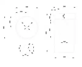 Раковина напольная ABBER STEIN 50х50х85 AS2501-H, круглая, белая матовая